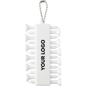 Aveline golf tee-set - recycled ABS - 12 tees - met metalen koord