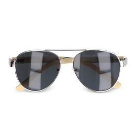 Aviator zonnebril - bamboe poten - UV400 bescherming