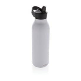 Avira Ara RCS recycled staal fliptop water fles 500ML-Wit