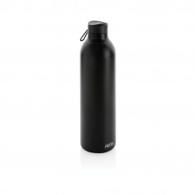 Avira Avior RCS gerecycled roestvrijstalen fles 1L-Zwart