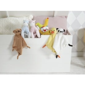 Baby tutdoekje met dierenhoofd - polyester - 19 x 19 cm