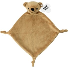 Baby tutdoekje met dierenhoofd - polyester - 19 x 19 cm