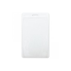 Badgehouder - 12.5 x 7.5 cm - PVC - transparant - verticaal
