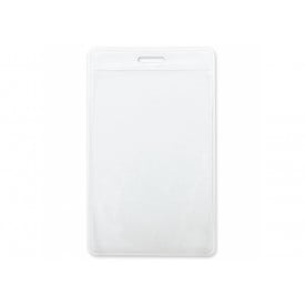 Badgehouder - 12.5 x 7.5 cm - PVC - transparant - verticaal