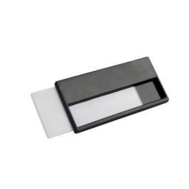 Naambadge - 3.3 x 6.8 cm - kunststof - magnetische sluiting