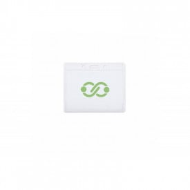 Badgehouder - 10 x 8 cm - PVC - transparant - horizontaal
