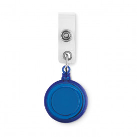 Badgehouder aan koordje-Blauw-Zonder opdruk