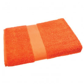Badhanddoek Hotelkwaliteit-Oranje, #f24a19-Borduring