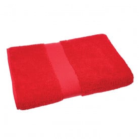Badhanddoek Hotelkwaliteit-Rood, #e32120-Borduring