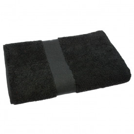 Badhanddoek Hotelkwaliteit-Zwart, #000000-Borduring