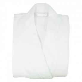 Badjas Kimono-Wit, #FFFFFF-Borduring