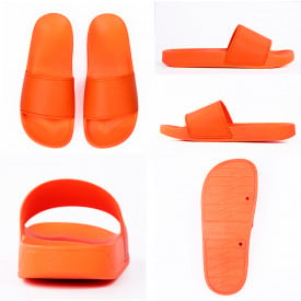 Badslipper met FC print-Oranje