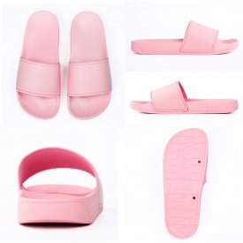 Badslipper met FC print-Roze