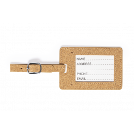Dastin Bagage Label - Kurk - 6.4x0.4x9.5cm