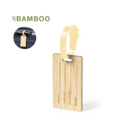 Elwes Bagage Label - Bamboe - 4.9x0.2x9cm