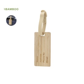 Elwes Bagage Label - Bamboe - 4.9x0.2x9cm