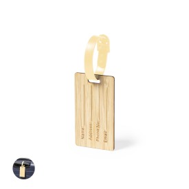Elwes Bagage Label - Bamboe - 4.9x0.2x9cm