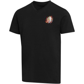 Balfour 200 g/m² unisex OCS organisch T-shirt met korte mouwen en V-hals-Zwart