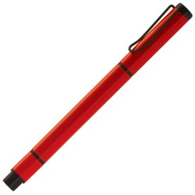 Balpen met marker - metaal - blauwe inkt - gele marker