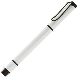 Balpen met marker - metaal - blauwe inkt - gele marker