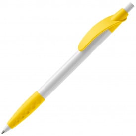 Balpen Cosmo Grip Hardcolour-Wit / geel
