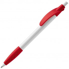 Balpen Cosmo Grip Hardcolour-Wit / rood
