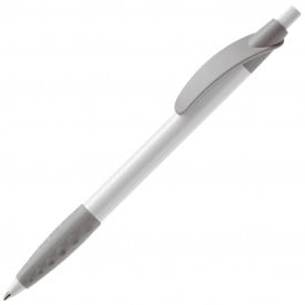 Balpen Cosmo Grip Hardcolour-Wit / zilver