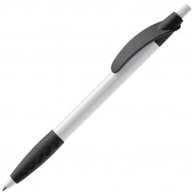 Balpen Cosmo Grip Hardcolour-Wit / zwart