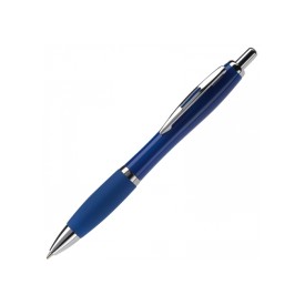 Hawaï balpen - blauwe inkt - metalen clip, drukknop en onderstuk - hardcolour