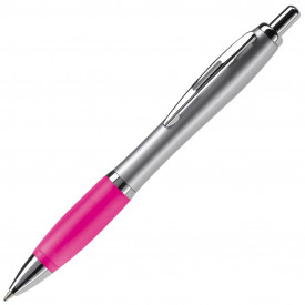 Balpen Hawai Silver-Zilver / donker roze