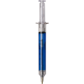 Injectiespuit balpen - kunststof - zwarte inkt - gekleurde vloeistof