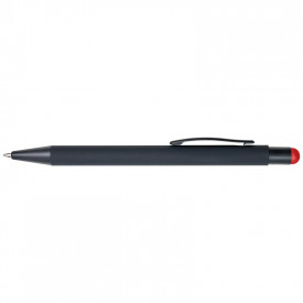 Balpen met rubberen oppervlak-Rood