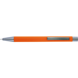 Balpen met rubberen toplaag-Oranje