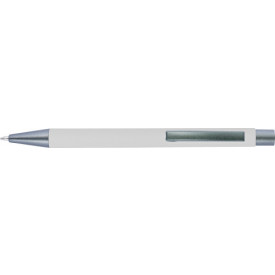 Balpen met rubberen toplaag-Wit