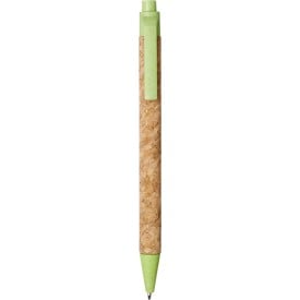 Balpen Midar van kurk en tarwestro-Lime