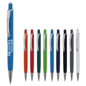 Monaco balpen - metaal - blauwe inkt - soft touch afwerking