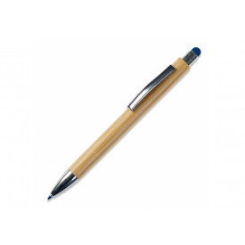 Balpen New York bamboe met stylus-Blauw