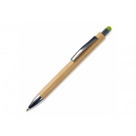 Balpen New York bamboe met stylus-Groen
