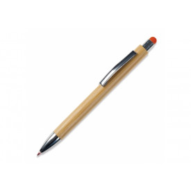 Balpen New York bamboe met stylus-Oranje