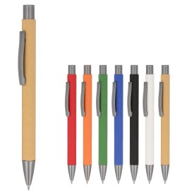 New York balpen - papier - blauwe inkt - kunststof top, clip en punt
