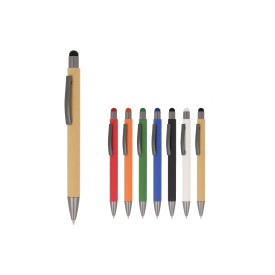 New York stylus balpen - papier - blauwe inkt - kunststof top, clip en punt