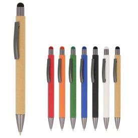 New York stylus balpen - papier - blauwe inkt - kunststof top, clip en punt