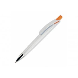 Balpen Riva hardcolour-Wit / oranje