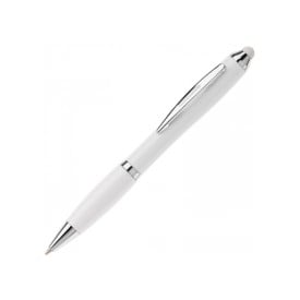Hawaï stylus balpen - kunststof - blauwe inkt - gekleurde stylus - draaimechanisme - frosty grip - hard colour