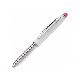 Shine stylus balpen - metaal - blauwe inkt - gekleurde stylus