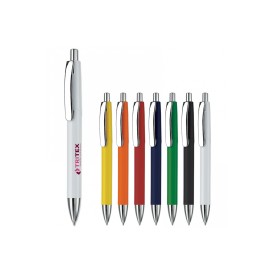 Texas balpen - kunststof - blauwe inkt - metalen clip - hard colour