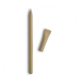 Balpen van gerecycled karton-Beige-Zonder opdruk