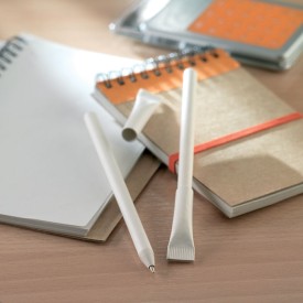 Artel balpen - gerecycled papier - blauwe inkt - met dop