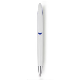 Balpen wit met gekleurd accent