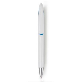Balpen wit met gekleurd accent